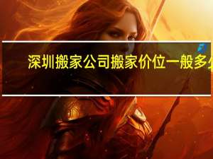 深圳搬家公司搬家价位一般多少