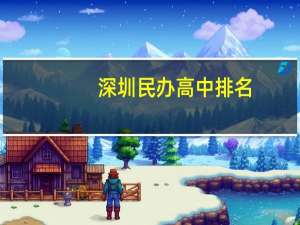 深圳民办高中排名