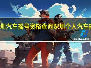 深圳汽车摇号资格查询 深圳个人汽车摇号查询