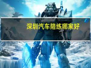 深圳汽车陪练哪家好
