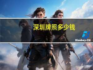 深圳牌照多少钱