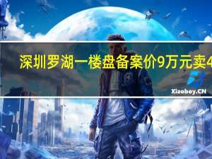 深圳罗湖一楼盘备案价9万元卖4万？办公属性“商办类物业打折促销很常见”