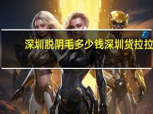 深圳脱阴毛多少钱 深圳货拉拉司机收入