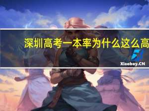 深圳高考一本率为什么这么高