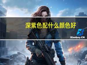 深紫色配什么颜色好