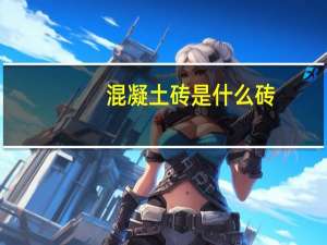 混凝土砖是什么砖（混凝土砖）