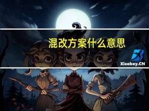 混改方案什么意思