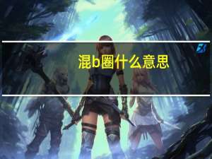 混b圈什么意思