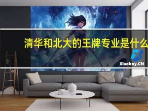 清华和北大的王牌专业是什么