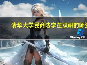 清华大学民商法学在职研的师资