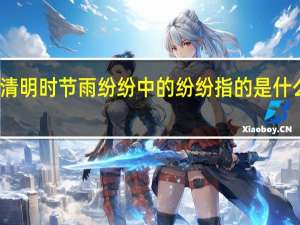 清明时节雨纷纷中的纷纷指的是什么意思