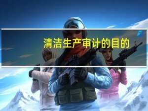 清洁生产审计的目的