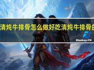 清炖牛排骨怎么做好吃 清炖牛排骨的做法