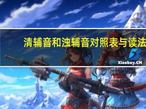 清辅音和浊辅音对照表与读法
