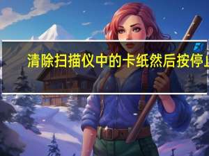清除扫描仪中的卡纸然后按停止