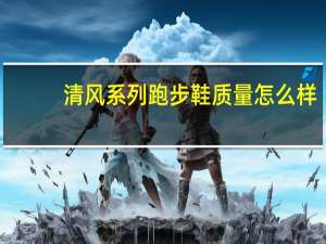 清风系列跑步鞋质量怎么样