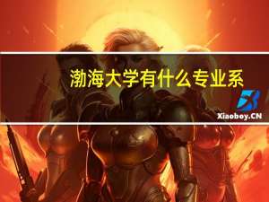 渤海大学有什么专业系