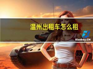 温州出租车怎么租
