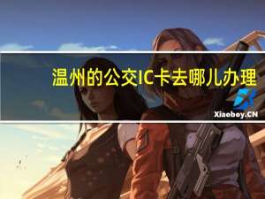 温州的公交IC卡去哪儿办理