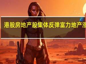 港股房地产股集体反弹 富力地产涨近7%