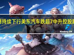 港股汽车经销商持续下行美东汽车跌超7%中升控股跌超5%永达汽车等跟跌
