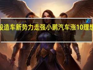 港股造车新势力走强小鹏汽车涨10%理想汽车涨5.4%蔚来汽车涨3.5%