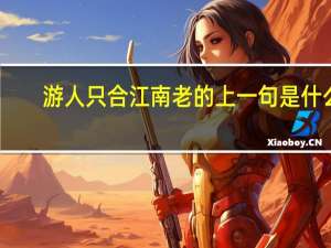 游人只合江南老的上一句是什么