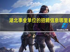 湖北事业单位的招聘信息哪里看