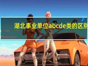 湖北事业单位abcde类的区别