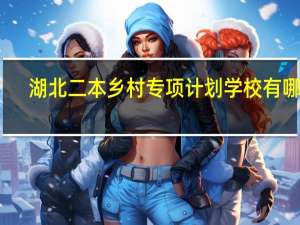 湖北二本乡村专项计划学校有哪些