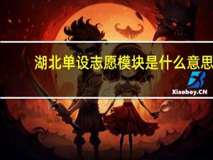 湖北单设志愿模块是什么意思