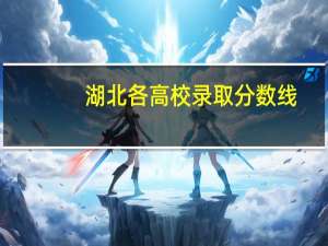 湖北各高校录取分数线