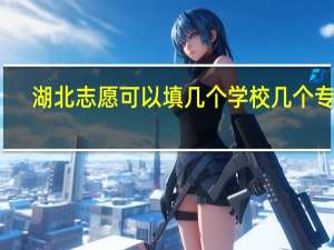 湖北志愿可以填几个学校几个专业