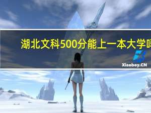 湖北文科500分能上一本大学吗