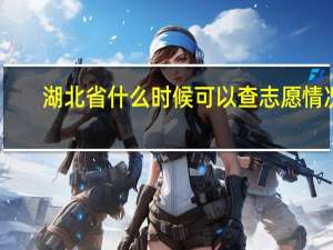 湖北省什么时候可以查志愿情况