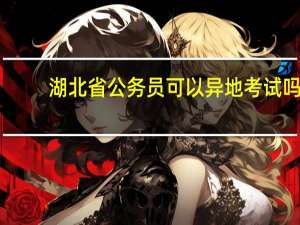 湖北省公务员可以异地考试吗