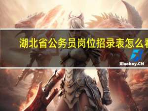 湖北省公务员岗位招录表怎么看