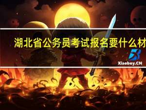 湖北省公务员考试报名要什么材料