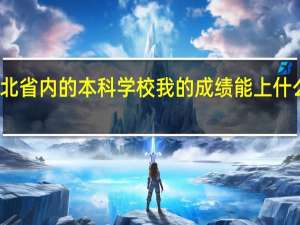 湖北省内的本科学校我的成绩能上什么学校啊
