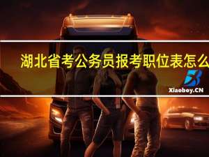 湖北省考公务员报考职位表怎么看