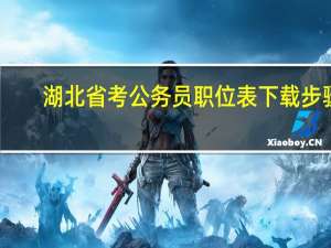 湖北省考公务员职位表下载步骤