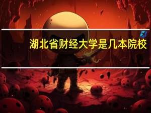 湖北省财经大学是几本院校