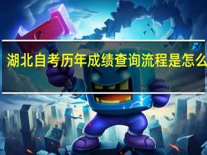 湖北自考历年成绩查询流程是怎么样的