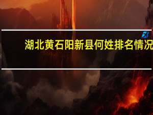 湖北黄石阳新县何姓排名情况