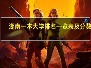 湖南一本大学排名一览表及分数线
