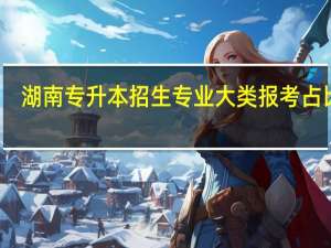 湖南专升本招生专业大类报考占比表