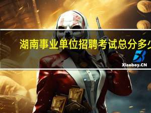 湖南事业单位招聘考试总分多少