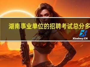 湖南事业单位的招聘考试总分多少