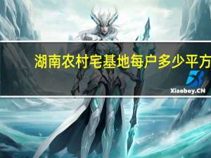 湖南农村宅基地每户多少平方