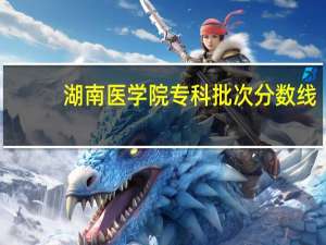 湖南医学院专科批次分数线